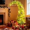 4.5FT Whimsical Christmas Tree, Crooked Bent Top Artificial Christmas Tree, Bendable PVC Elf Shape Prelit with 100 Timer Lights & 520 Branch Tips for Indoor Holiday Decor
