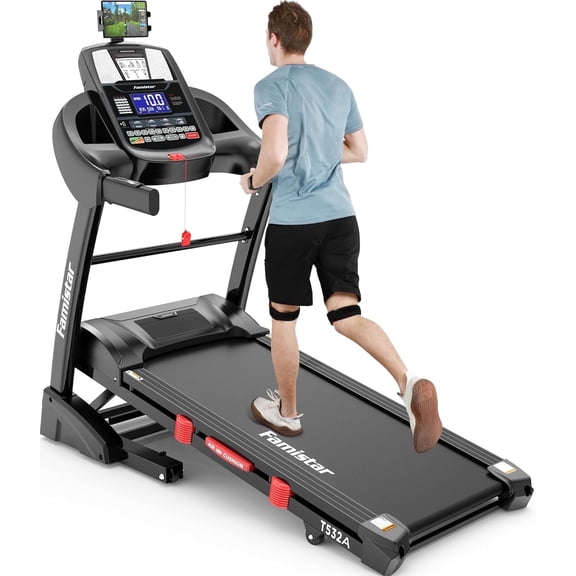 4.5HP Folding Treadmill, 15% Auto Incline 300 lbs Capacity Electric Treadmill with APP Control, Stereo Bluetooth, Armrest Button Heart Rate, Running Machine for Home Workout