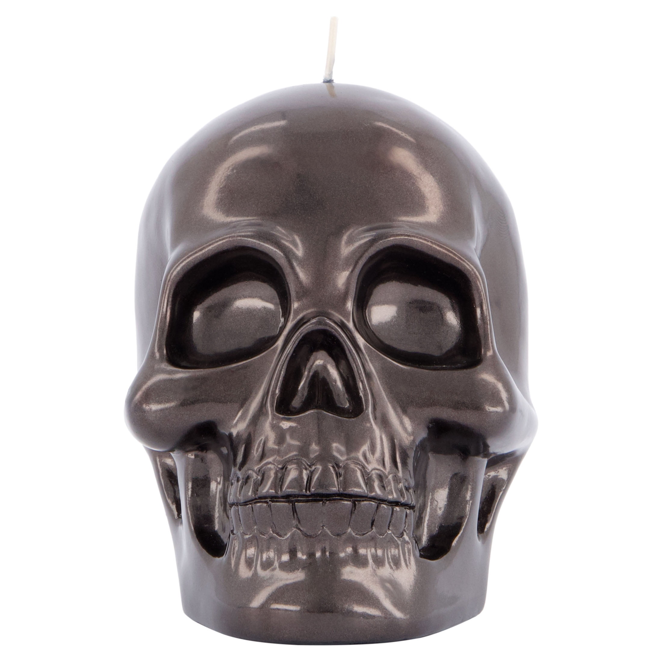 Skull Candle, Black, 4.6", Halloween by Way To Celebrate