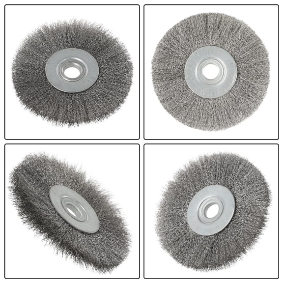 4.5In Flat Crimped Stainless Steel Wire Wheel Brush For Anglegrinder 0.52In Bore YIWEI