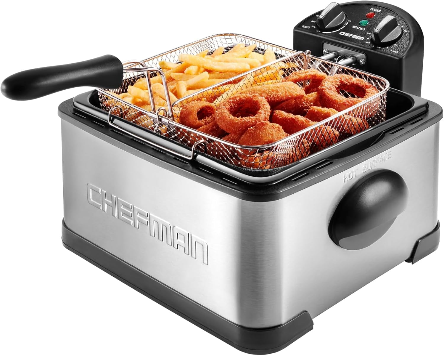 4.5L Dual Cook Pro Deep Fryer with Basket Strainer and Removable ...