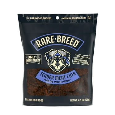 Rare Breed Pet Treats, Tender Meat Cuts, Made with Pork, 4.5 Ounce Dog Treats
