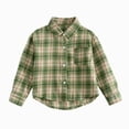 thumbnail image 1 of 4-5T Little Kids Boys Long Sleeve Plaid Dress Shirts Button Up School Uniform Kids Spring Fall Clothes Tops for 3M-11T Infant Baby to Tween, 1 of 7