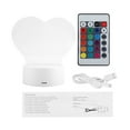 thumbnail image 1 of 4.5V USB 3D Visual Romantic Night Lamp with 7 Color Touch Control and White Base, Includes Remote Control, 1 of 8
