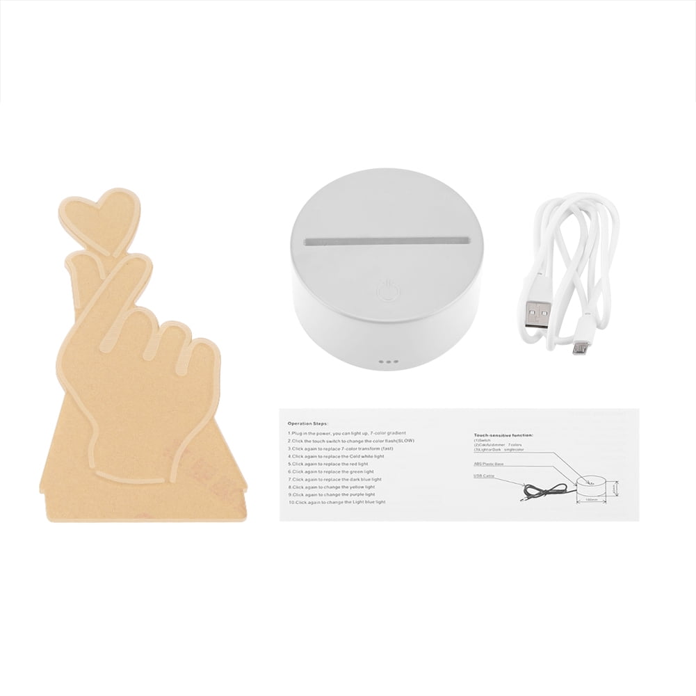 Lampe 3D LED Pelleteuse - 7 Couleurs Changeantes, Illusion D'optique