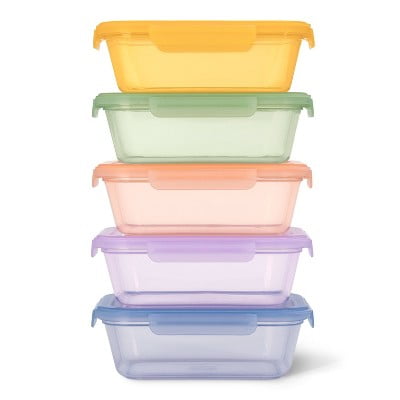 4.5c Plastic 10pc Meal Prep Food Storage Container Set