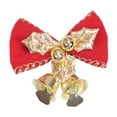thumbnail image 1 of 4.5cm Mini Christmas Bell Ornaments - Set of 12 Jingle Bells with Plaid Ribbons for Tree, Wreath & Gift Decor, Rustic Holiday Hanging Decorations, 1 of 1