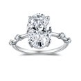 thumbnail image 1 of 4.5ct 18K Gold Moissanite Rings for Women Oval Cut D Color VVS1 S925 Sterling Silver Rings Jewelry Moissanite Engagement Rings Women Diamond Rings with Certificate, 1 of 9
