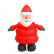 4.5ft Puffy Coat Santa - Lighted Christmas Inflatable by Seasonal LLC