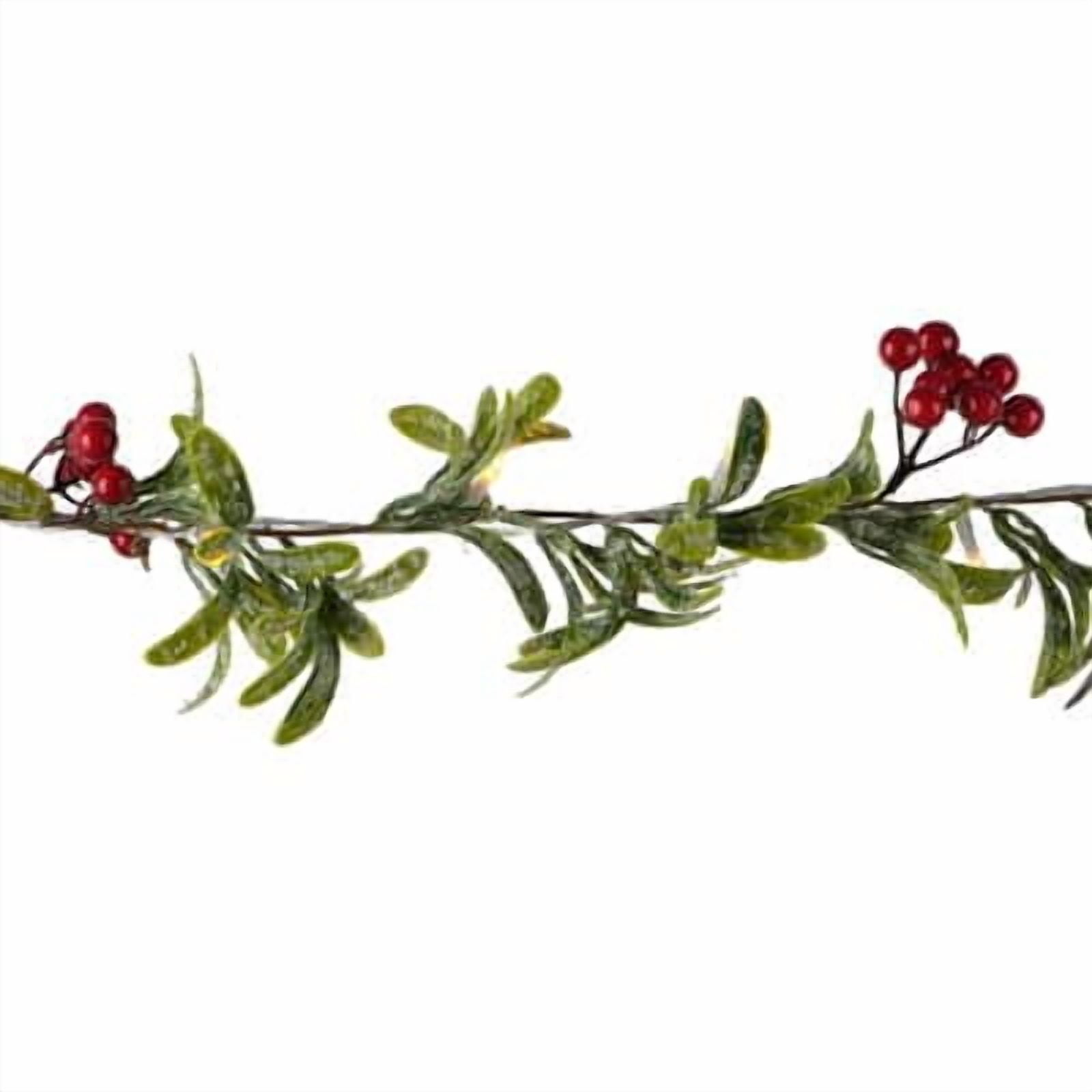 4.5ft. Red Mistletoe LED Garland String Lights by Ashland - Holiday and Christmas Home Decor