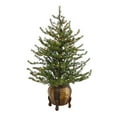 thumbnail image 1 of 4.5ft. Vancouver Mountain Pine Artificial Christmas Tree with 100 Clear Lights and 374 Bendable Branches in Decorative Planter, 1 of 6