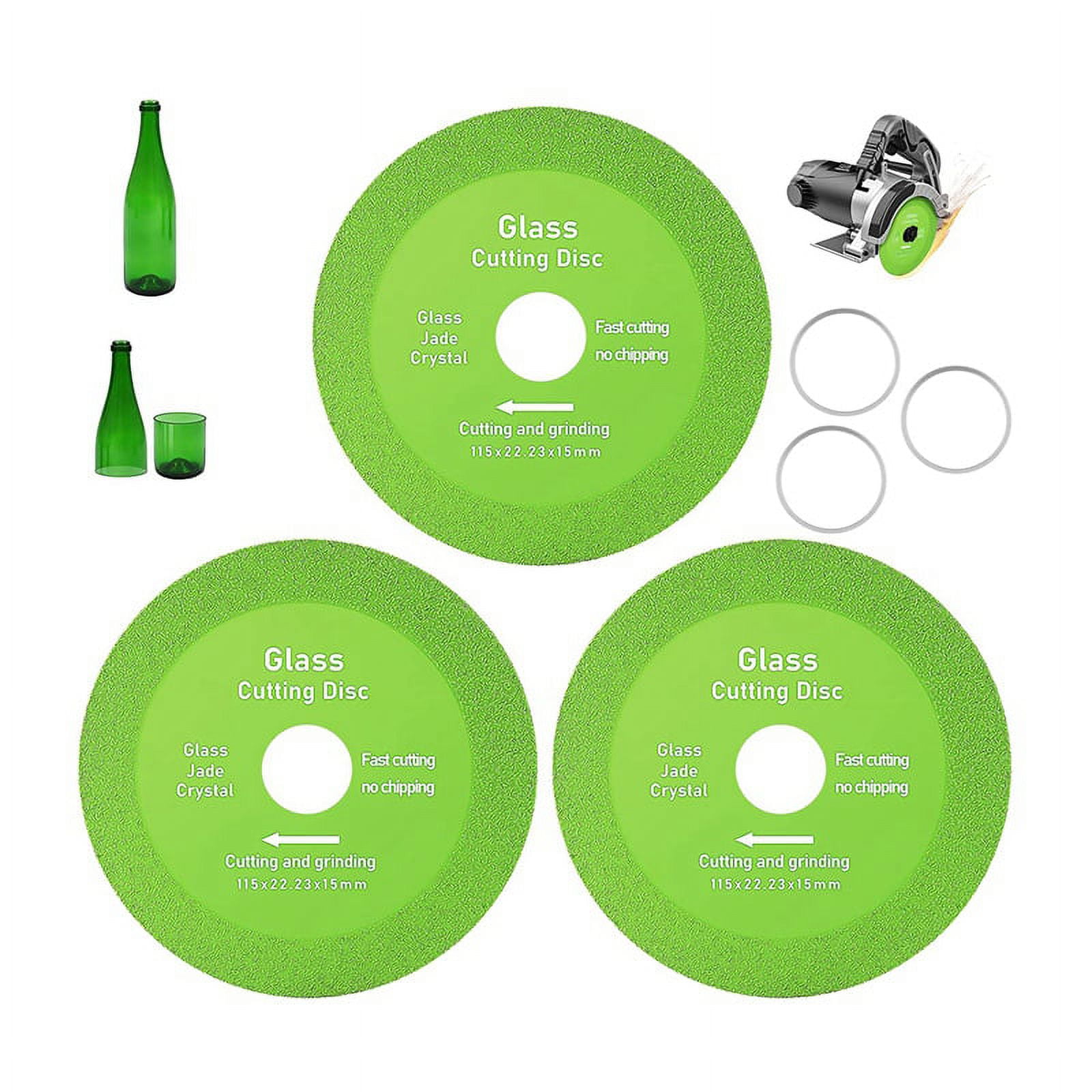 4.5in Glass Cutting Disc for Angle Grinder,3PCS Diamond Cutting Disc