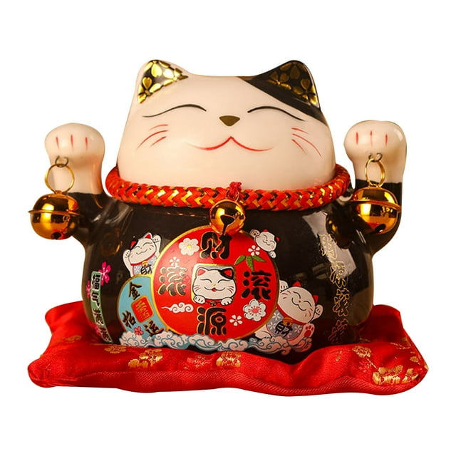 2枚セット　lucky cat coin bank Maneki neko Coin Bank Tokoname yaki Gold Japanese Lucky cat