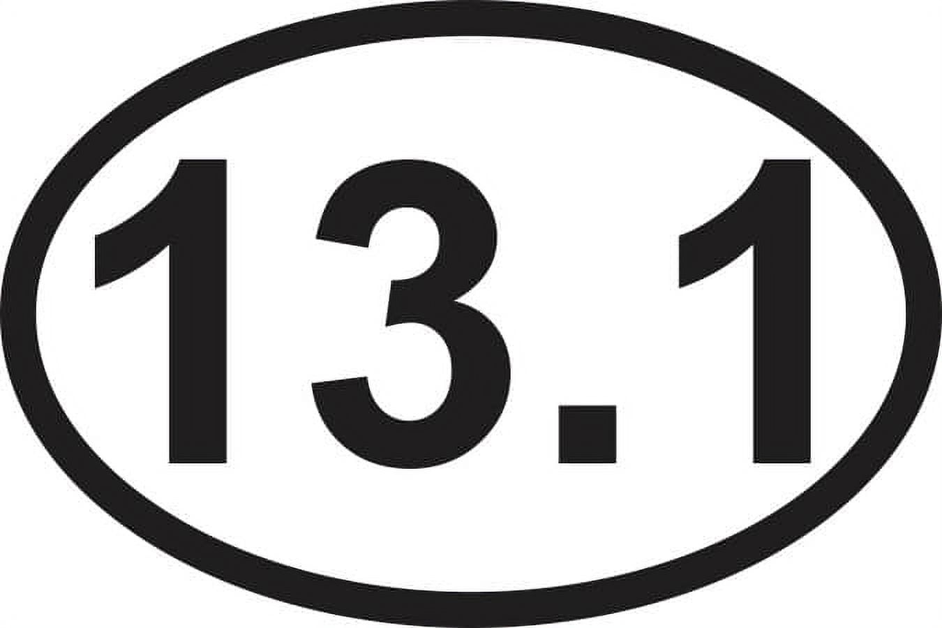4.5in x 3in Half Marathon 13.1 Mile Sticker - Walmart.com