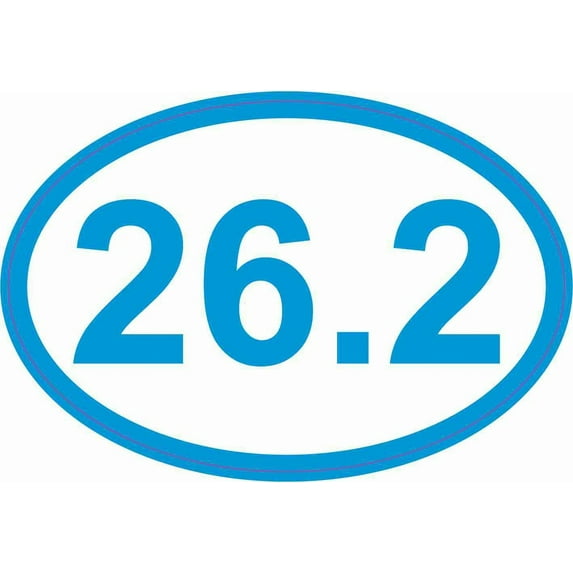 4.5in x 3in Marathon 26.2 Running Run Bumper Sticker Vinyl Decal Stickers Decals
