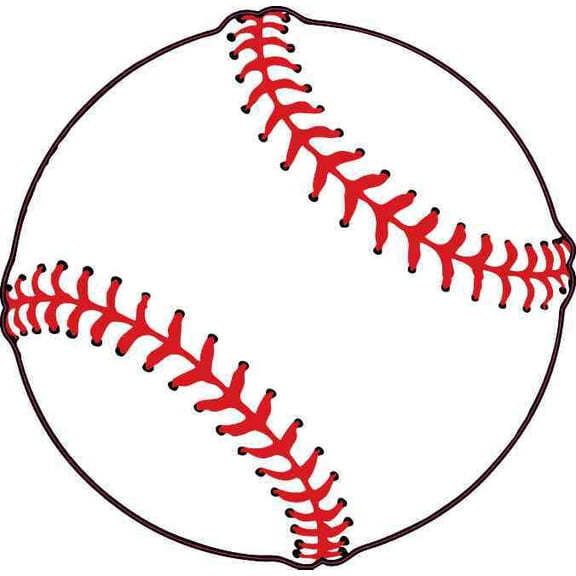 4.5in x 4.5in Die Cut Baseball Bumper Sticker Decal Car Window S