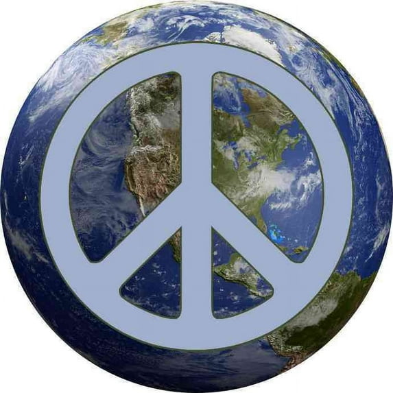 4.5in x 4.5in Peace on Earth Sticker