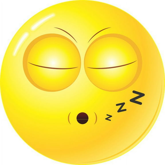 4.5in x 4.5in Sleepy Face Sticker