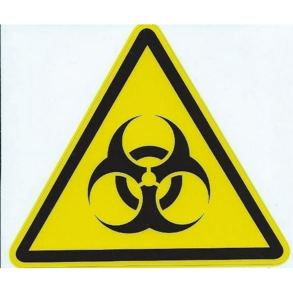 4.5in x 4in Biohazard Warning Sign Decal Sticker Business Signs Decals Stickers