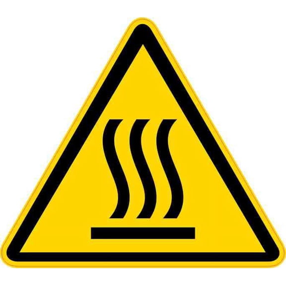 4.5in x 4in Hot Surface Symbol Sticker