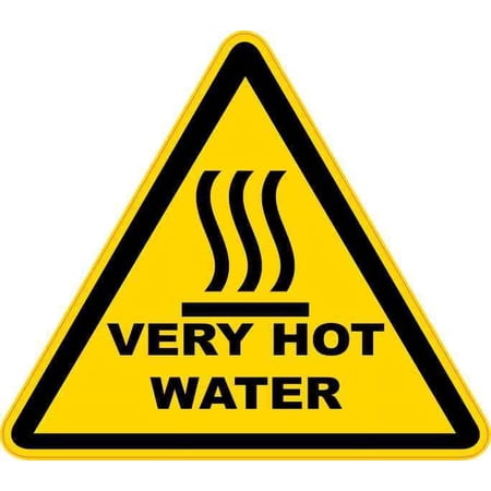 4.5in x 4in Very Hot Water Sticker