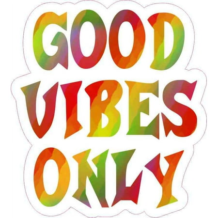 4.5in x 5in Good ViBes Only Sticker