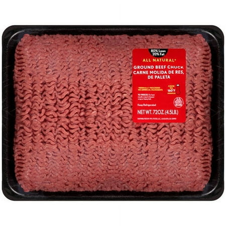 4.5lb 80/20 Ground Beef Chuck Tray