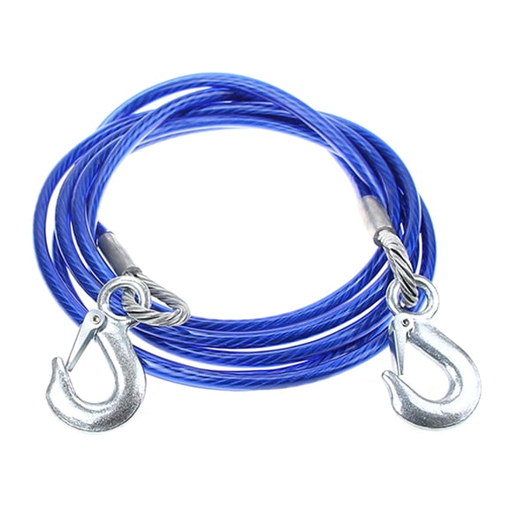 4/5m Tow Rope with Safety Hook Trailer Rope for Towing Car SUV Heavy Duty Tow Cable Winch Strap Load 3/5/7 Ton