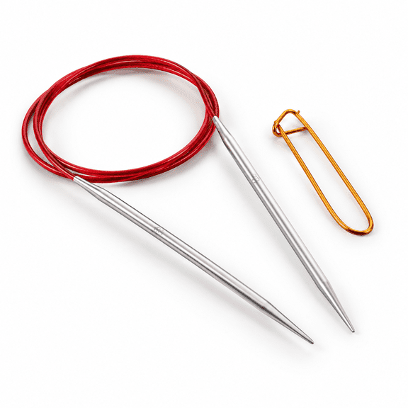 4.5mm ( 07) 40-inch Stainless Steel Circular Knitting with Holder