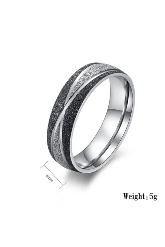 4.5mm/6mm Titanium Steel Pearl Sand Band Wedding Couple Rings Size 5-9,Size 7-12