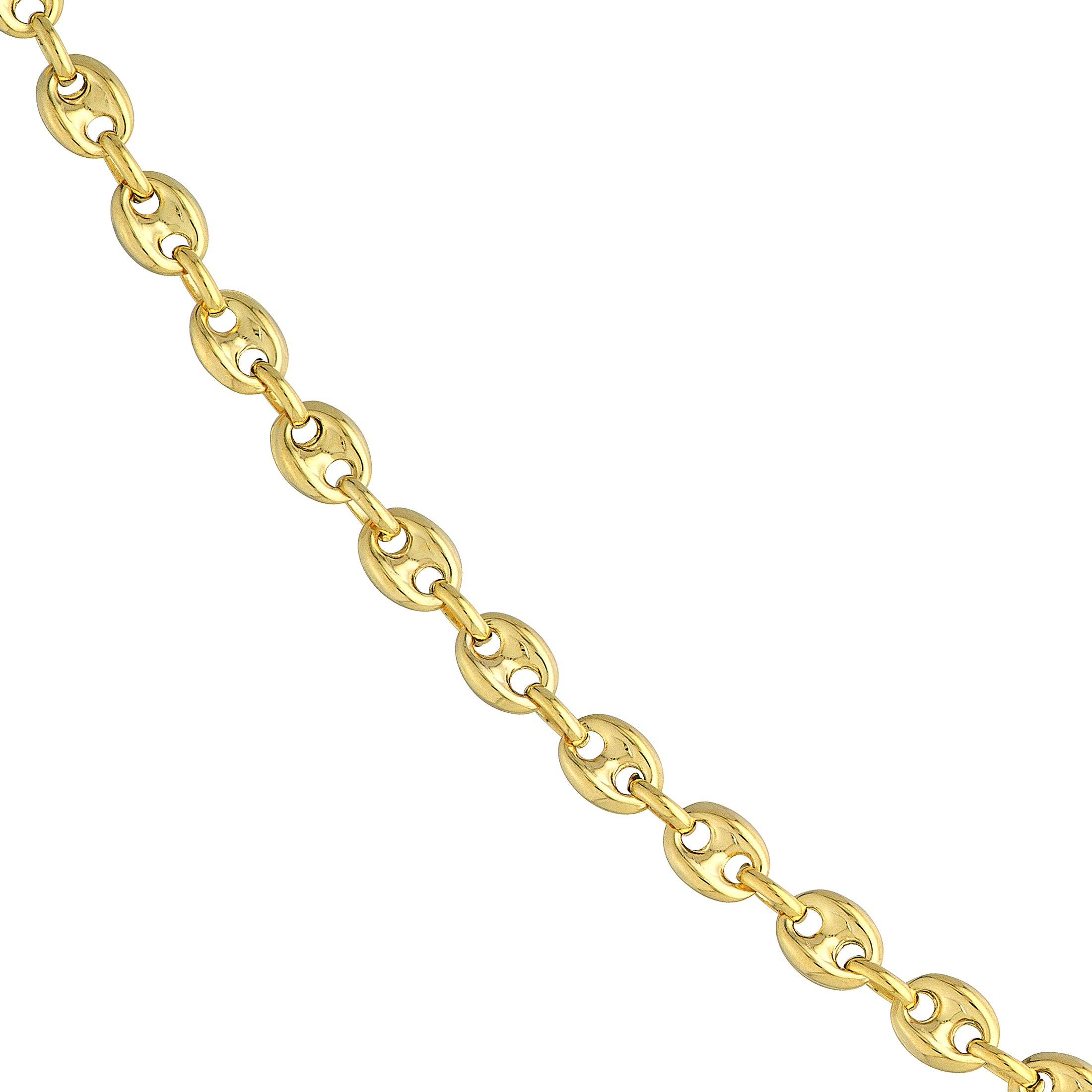 14k Yellow Gold 20" Puffed Anchor Mariner Link Chain/Necklace 4.7
