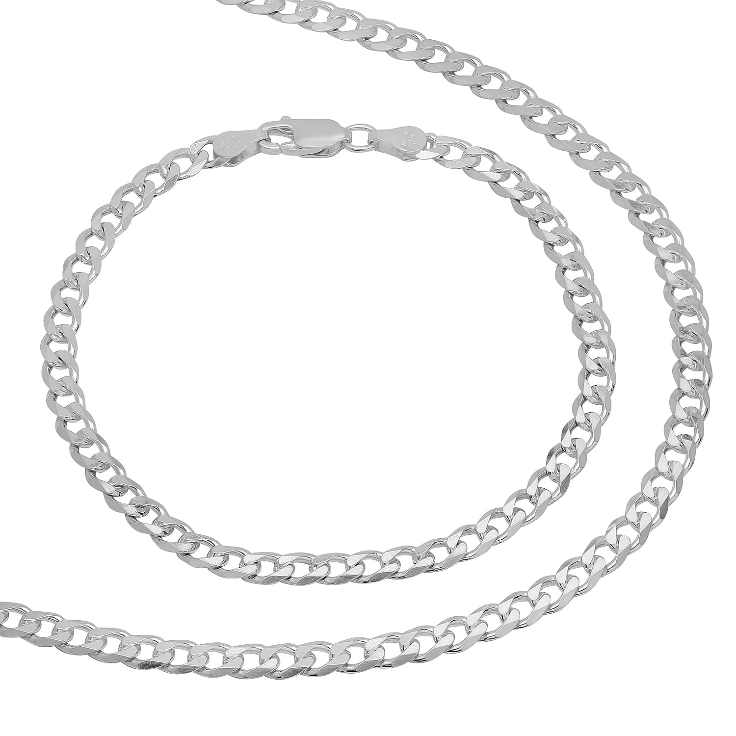 GZMZC Stainless Steel Cuban Link Chain - 10mm Wide Polished Curb Chain Necklace Or Bracelet For Men