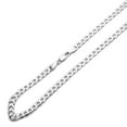 thumbnail image 1 of 4.5mm Sterling Silver Chain Necklaces Italian Solid Curb Link Chain ( Available 16"~30"), 1 of 3
