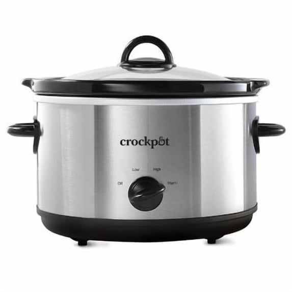 4.5qt Slow Cooker : Ceramic, Glass, 3 Settings, Stay-Cool Handles, Dishwasher-Safe