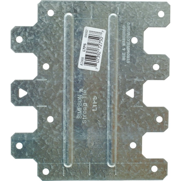 Simpson Strong-Tie Lateral Tie Plate Large Metal Z Tie Plate - Galvanized Steel - 4.5 x 5-1/8 In Residential Use, Standard Application