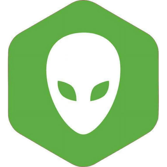 4.5x5 Green Hexagon Alien Bumper Sticker Vinyl Window Decal Sign Decals