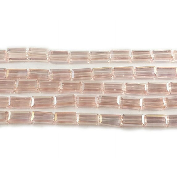 4.5x8mm Pink With Light Ab Rectangle Glass Beads Genuine Gemstone Natural Jewelry Making