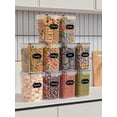 thumbnail image 1 of 4/6/10/15pcs Airtight Food Storage Containers Set With Lids, Plastic Dry Food Canisters For Kitchen Pantry Organization And Storage, For Cereal, Rice, Flour & Oats, Dishwasher Safe, Comes With Label, 1 of 4