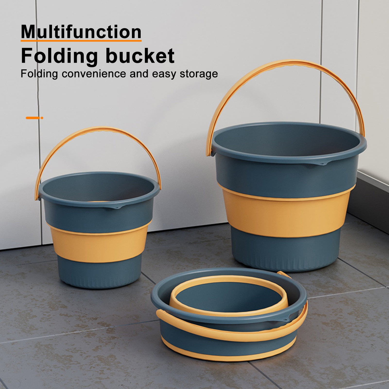 4.6/10/16.8L Collapsible Plastic Bucket Portable Outdoor Fishing