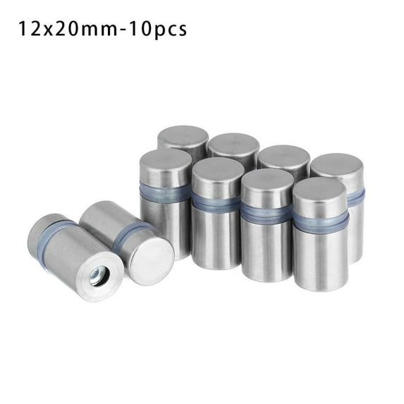 4/6/10Pcs Useful Stainless Steel Acrylic Decor Rack Glass Fasteners Advertisement Standoffs Pin Advertising Board Fixed Nails Billboard Fixing Screws 12X20MM-10PCS