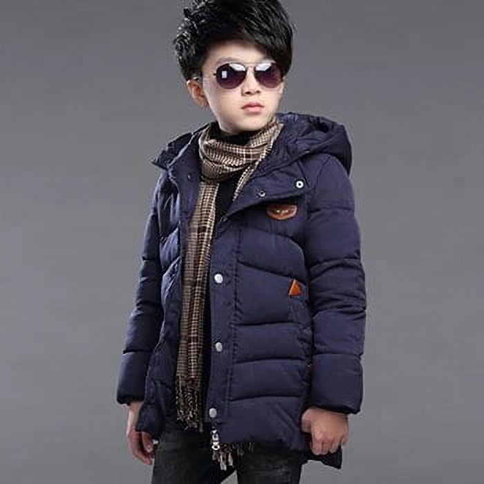 4 6 8 10 12 14 Years Big Boys Jacket Autumn Winter Thicken Warm ...