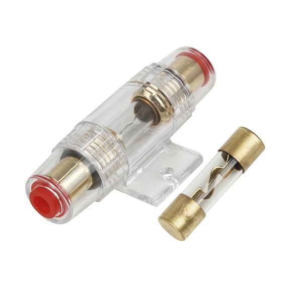 Unique Bargains 4 6 8 Gauge AWG In-line Fuse Holder with 60A AGU Fuses for Vehicle Audio System