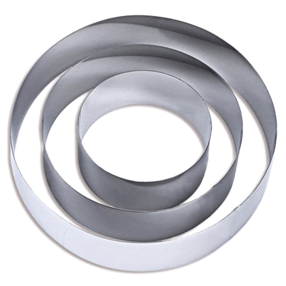 4/6/8 Inch Stainless‑Steel Round Cake Ring Mold Set, Baking Cutter for Biscuits, English Muffins & Tarts