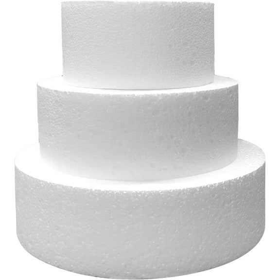 4"-6"-8" Round Cake Dummy Set 4" High
