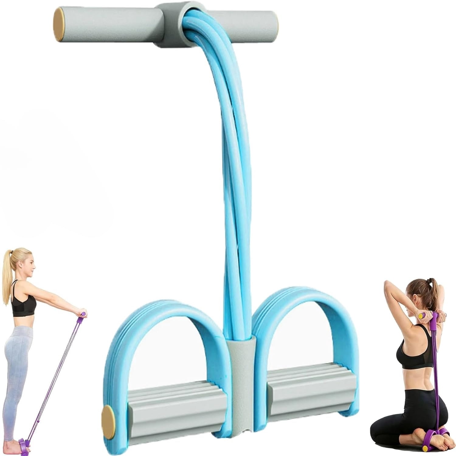 4/6/8-Tubes Multi-Functional Upper Belly Resistance Band, Natural Latex ...