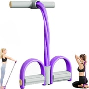4/6/8-Tubes Multi-Functional Upper Belly Resistance Band, Natural Latex Tension Rope Fitness Equipment with Handles for Waist Arm Leg Yoga