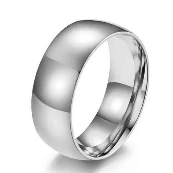 4/6/8mm Black Gold Silver Band Mens Women's 316L Stainless Steel Rings Size 5-13