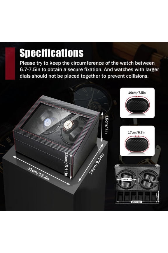 4+6 Automatic Rotation Watch Winder Watch Display Box Carbon Fiber Storage Box