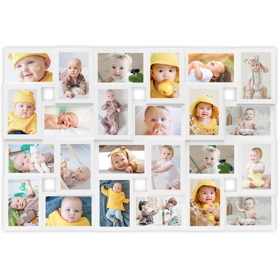 4×6 Collage Picture Frames,24 Opening Photo Collage Frame for Wall Decor,Multi Family Photo for Gallery Decor, Hanging Display