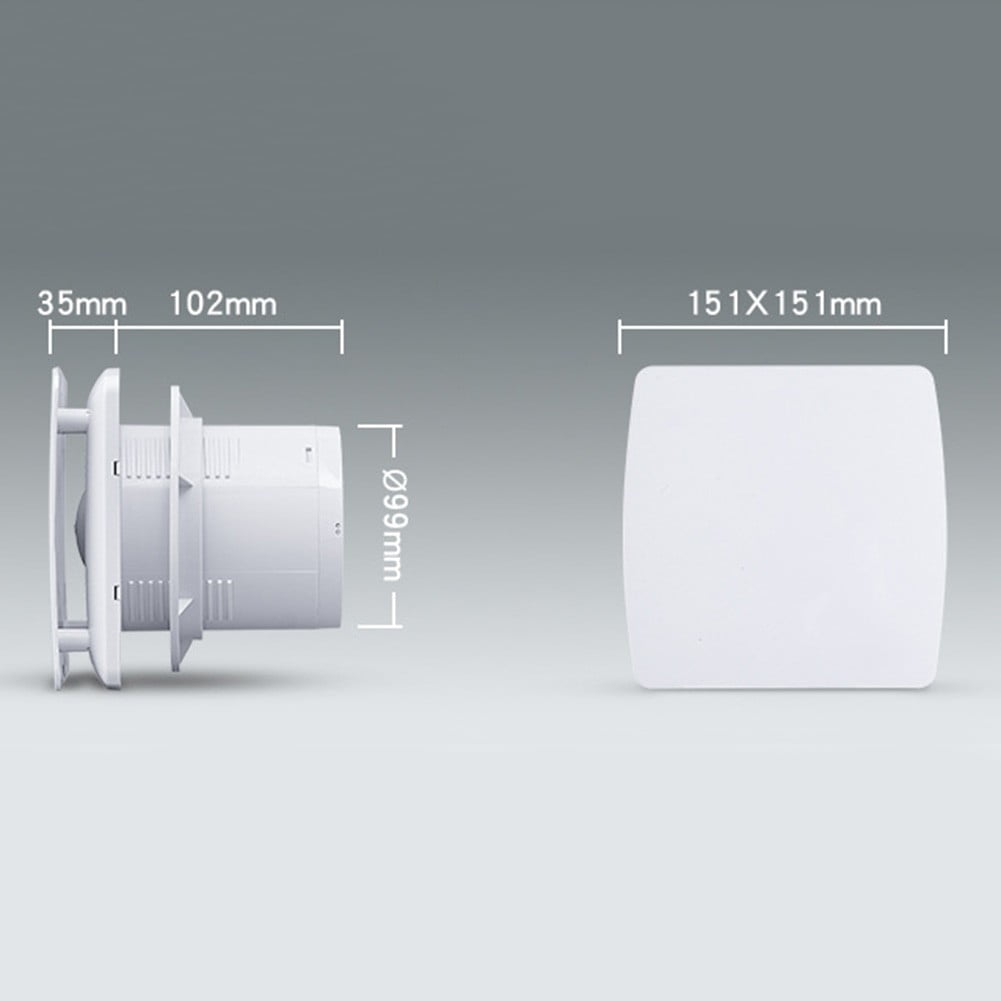 4\'\'6\'\' Extractor Fan With Humidistat And Timer Bathroom Wall Silent - Walmart.com